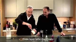 aerolatte  milk frother makes three layer caffè latte macchiato [upl. by Andreana104]