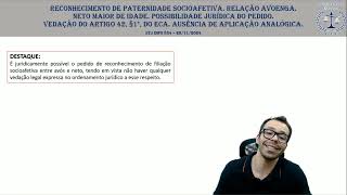 STJ INFO 834 paternidade socioafetiva e adoção [upl. by Gentille]