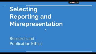 Selective Reporting and Misrepresentation of data Research and Publication ethics Phd coursework [upl. by Sanferd]