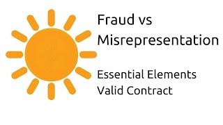 Fraud vs Misrepresentation  Other Essential Elements of a Valid Contract  CA CPT  CS amp CMA [upl. by Uhsoj]