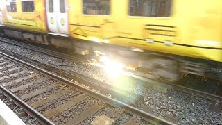 Merseyrail 507 009 making arcs at Birkdale station [upl. by Adnawed]