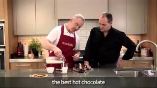 How to make a hot chocolate using an aerolatte milk frother [upl. by Denoting]