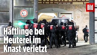 Gefängnismeuterei Polizei stürmt Knast in Thüringen  JVA Untermaßfeld [upl. by Akener]